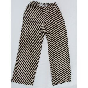 Wide Leg Pants A New Day Women's Striped , Size S Regular, Beige & Black